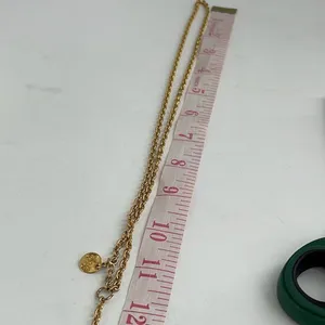 Vintage ZAG freshwater pearl etched leaf Y drop necklace. thumbnail 6