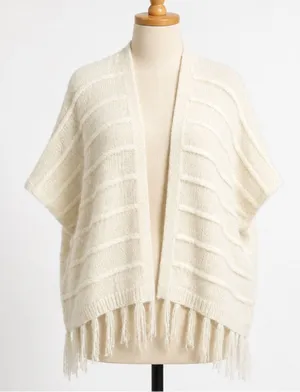 Anthropologie Akemi + Kin One Size Chenille Knit Open Front Poncho Cardigan thumbnail 1