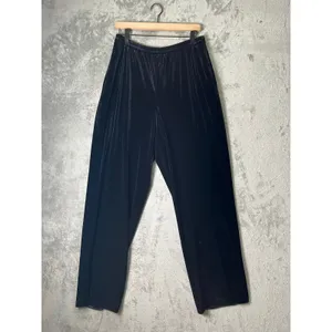 Vintage 90s Whimsigoth Dark Floral Rose Velvet Tank Top and Wide Leg Pants Set L thumbnail 7
