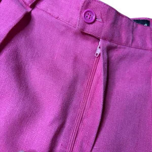 Vintage Giorgio Sant'Angelo Linen Blend Shorts Women's 12 Pink Pleated High Rise thumbnail 5