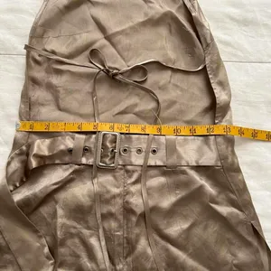 High neck backless gold satin micro mini dress size small thumbnail 7