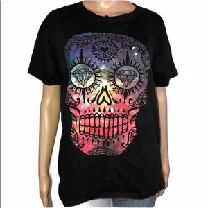 Colorful skull print T shirt thumbnail 1