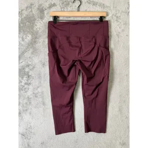 Lululemon Fast & Free‎ Crop II *Nulux 19" Dark Adobe Size 10 Running Track thumbnail 4