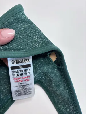 Gymshark Adapt Fleck Halterneck Sports Bra Green Size XS NWOT thumbnail 3