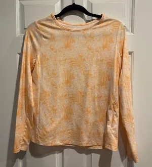 Hang Ten Sun tee tshirt long sleeves zipped pocket S SPF50 light peach NWOT thumbnail 1