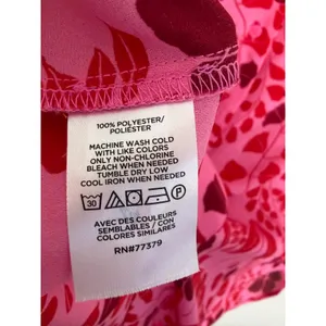 Ann Taylor Pink Floral Long Sleeve Blouse size MP thumbnail 3