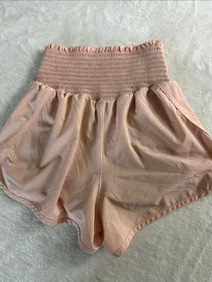 Offline aerie High-Waist Smocked Waistband Women's Shorts - Blush thumbnail 2