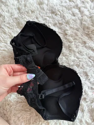 H&M Black Lace Double Push-Up Bra thumbnail 3