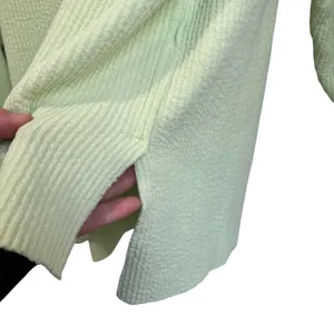 Aerie Light Green Waffle‎ Knit Oversized V-Neck Pullover Sweater Size XS thumbnail 3
