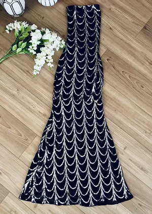 Boutique Mesh & Sequin Mermaid Dress thumbnail 1