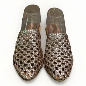 Coconuts By Matisse Island Gold Woven Leather Every Sandal Mule Shoe Womens 6M thumbnail 2