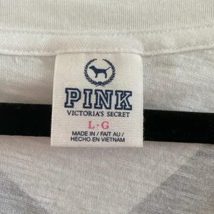 Victoria's Secret Pink White & Black Graphic Tee Size L New Without Tag thumbnail 4