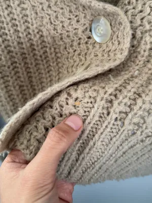 The Great. 0 XS‎ Montana Crop Cardigan Beige Tan Relaxed Boxy Boho thumbnail 3