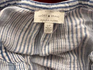 Lucky Brand Striped Top Blue White Women’s Small thumbnail 3