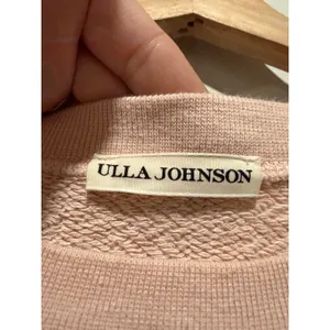 Ulla Johnson Sweatshirt Sz L Blush Pink Cotton Puff Sleeve Crew Neck Pullover thumbnail 3
