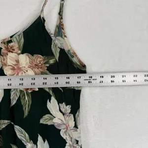 Show Me Your‎ Mumu Dark Green Floral Tropical Maxi Slip Dress Small READ thumbnail 3