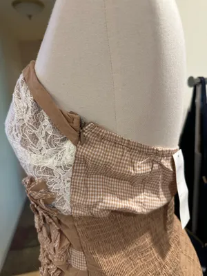 NWT Deadstock Y2K strapless top Brown Size L thumbnail 3
