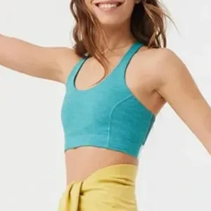 NWT Outdoor Voices Sz XXS Doing Things Sports‎ Bra Peacock Lagoon Teal Blue thumbnail 1