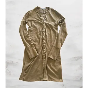 We The Free People Gia Cardi Long Ribbed‎ Sweater Dress Size Small Brown Tan thumbnail 3