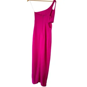 NWT Lulus Simply Beautiful Fuchsia One-Shoulder Cutout Maxi Dress Size XS thumbnail 5