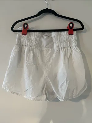 Free People Movement White High Rise Athletic Short Large Stretchy Loungewear thumbnail 5