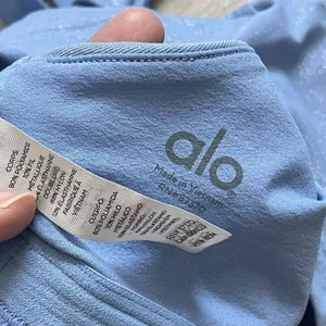Alo Sports Bra glitter square neck pullover womens Blue (small) sparkly workout thumbnail 4
