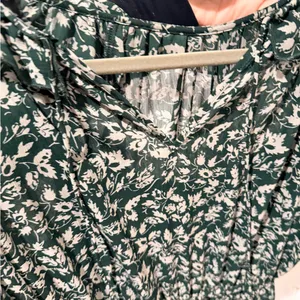 Madewell Green Floral Midi Dress | Size XS |‎ Long Sleeve thumbnail 9
