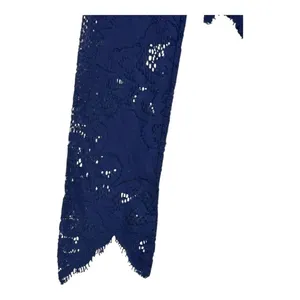For Love & Lemons Shirt‎ Women XS Blue Long Sleeve Midnight Lace Crop Top Sexy thumbnail 6
