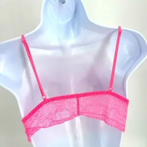 Victoria's Secret Long‎ Line Lacy Bralette in Coral thumbnail 8