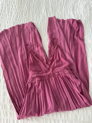 Frilly Pink Jumpsuit Size M thumbnail 3