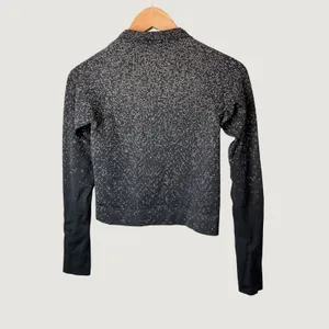 Lululemon Rest Less 1/4 Zip Pullover Black White Herringbone Size 4 Thumbholes thumbnail 3