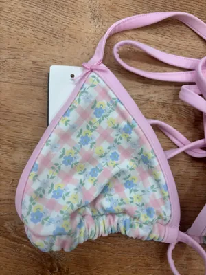 Frankies Bikinis floral pink top thumbnail 2