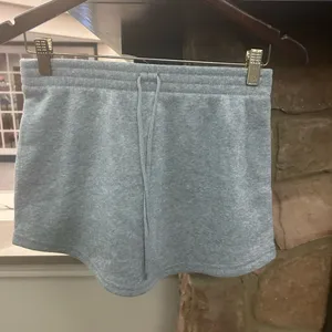 Shorts Gray Athletic Shorts with Elastic Waistband and Fleece Texture Medium thumbnail 1