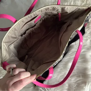 Kate Spade Leopard Print Tote Bag with Pink Accents thumbnail 4