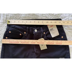 Levis 501 Black High Rise Straight Leg Jeans Retro Y2K Grunge Denim Pants 27/30 thumbnail 8
