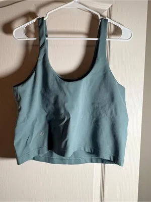 Lululemon Glow Up Tank Top *Medium Support, B/C Cup Crater Blue. Sz 14 thumbnail 2