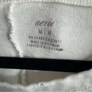 Aerie White Sweatshirt Muscle Tee Size Medium thumbnail 5