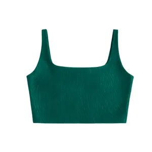 BANDIER Jacquard Green Tempo Crop Bra Size Small thumbnail 3