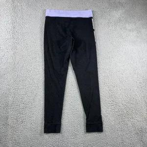 Victoria's Secret PINK Leggings Women‎ Large Charcoal Grey Logo Spellout Y2K thumbnail 2