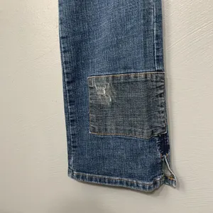 Joes Jeans Women Size 28 Patchwork Denim Blue Straight Buttonfly Festival Grunge thumbnail 6
