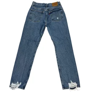 Levi's Premium 501 Jeans 28 Distressed Ripped Thrashed Grunge Straight Leg Denim thumbnail 2