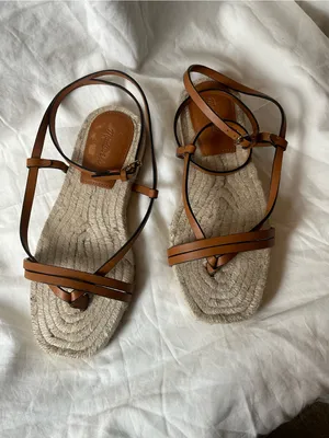 Madewell Woman’s The Mira Espadrille Thong Sandal Size 6 thumbnail 2