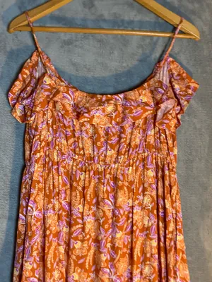 J.Crew Tiered maxi dress in painted block print Large‎ milkmaid Resort Vacation thumbnail 8