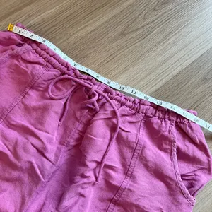 Free People Mirella Linen Blend Drawstring Shorts, Pink Plum, Size Medium thumbnail 7