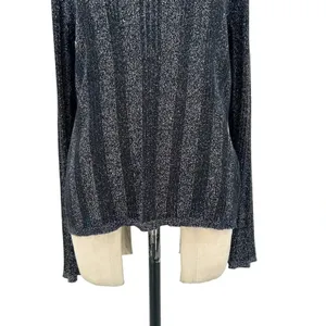 Harley Davidson Metallic Silver Black Ribbed‎ Knit Pullover Sweater Size XL thumbnail 3