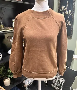 Banana Republic Mock Neck Fleece Sweatshirt Size XS thumbnail 1