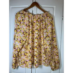Gap Cottage Peasant Blouse Top Women XL‎ Floral Ruffle Boho Bloomcore Flowy thumbnail 4