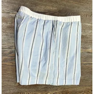 PETITE PLUME Women's Twill Sleep Shorts in Blue “Coastal Stripe” - Large - NWT thumbnail 15