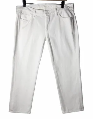 7 For All Mankind White Straight Leg Jeans Women’s Size 32 Stretch Denim thumbnail 1