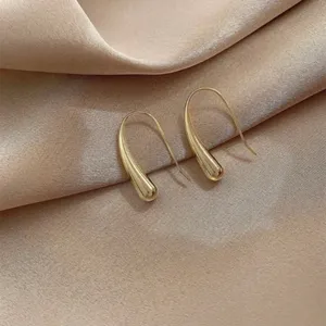 Gold Plated Teardrop Dangle Drop Hook Earrings for Women thumbnail 3